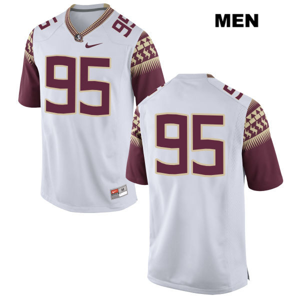Men's NCAA Nike Florida State Seminoles #95 Jamarcus Chatman College No Name White Stitched Authentic Football Jersey KSH0269YI